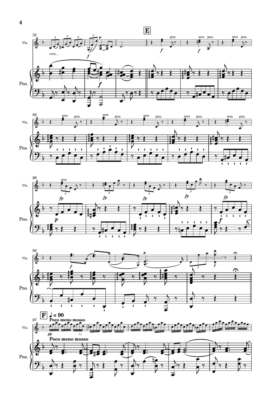 Corelli - Violin Sonata in D minor La Folia, Op.5 No.12 - for violin and piano Duet Original Violin Solo scores gallery preview page 4