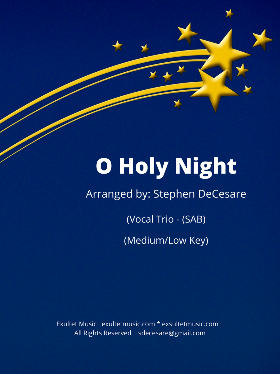 Book cover for O Holy Night (Vocal Trio - (SAB) - Medium/Low Key)