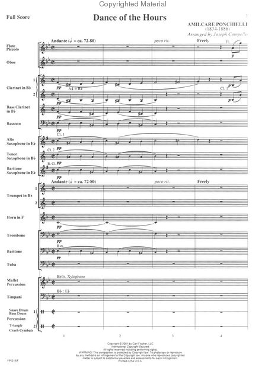 Dance of the Hours Concert Band scores gallery preview page 2