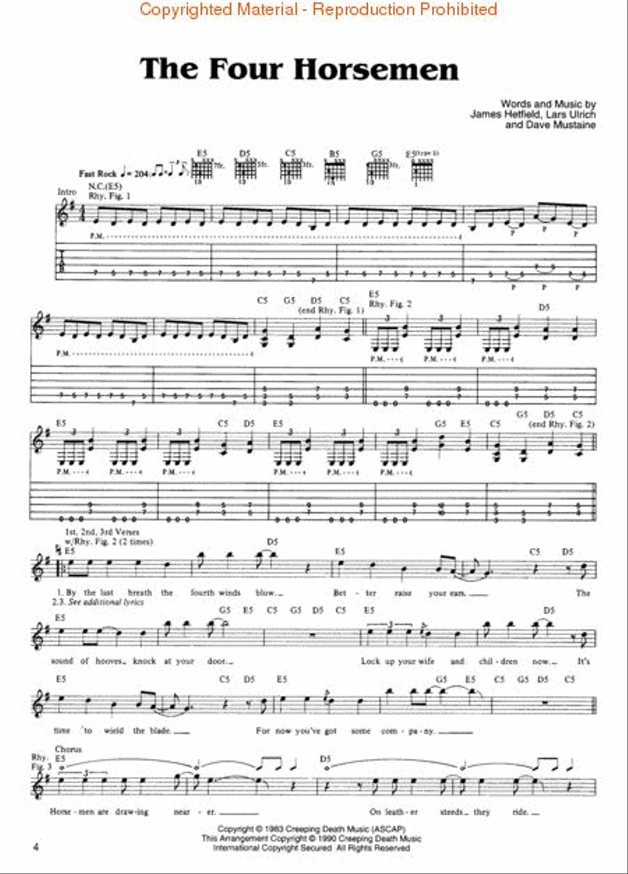 Metallica for Easy Guitar with Lessons, Vol. 1 Electric Guitar scores gallery preview page 3