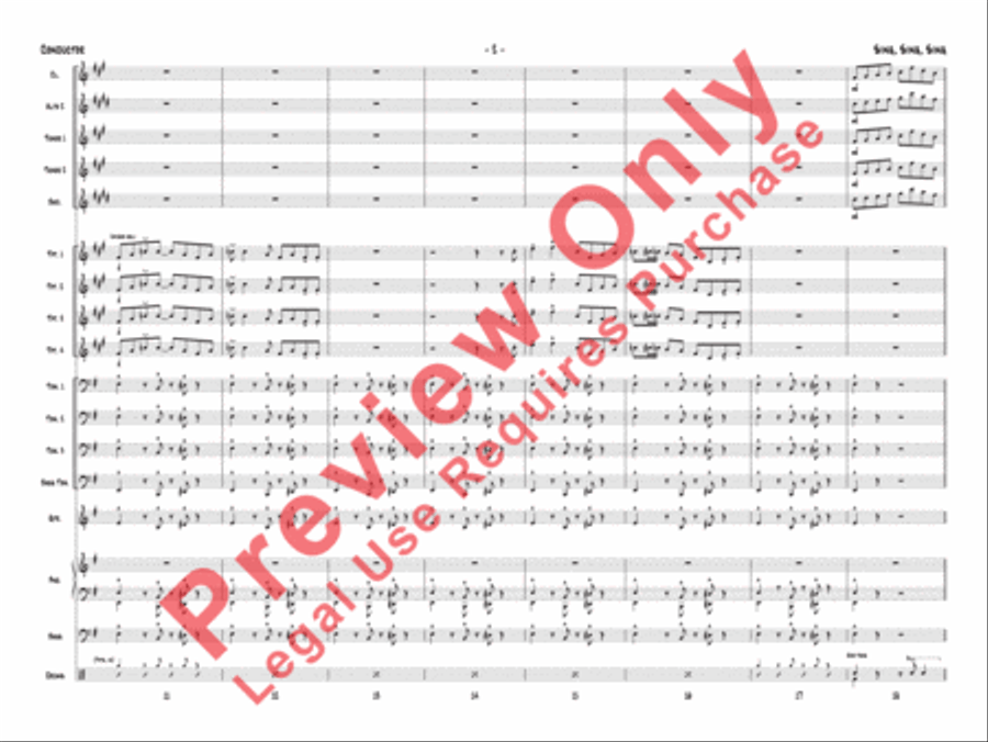 Sing, Sing, Sing Jazz Ensemble scores gallery preview page 5
