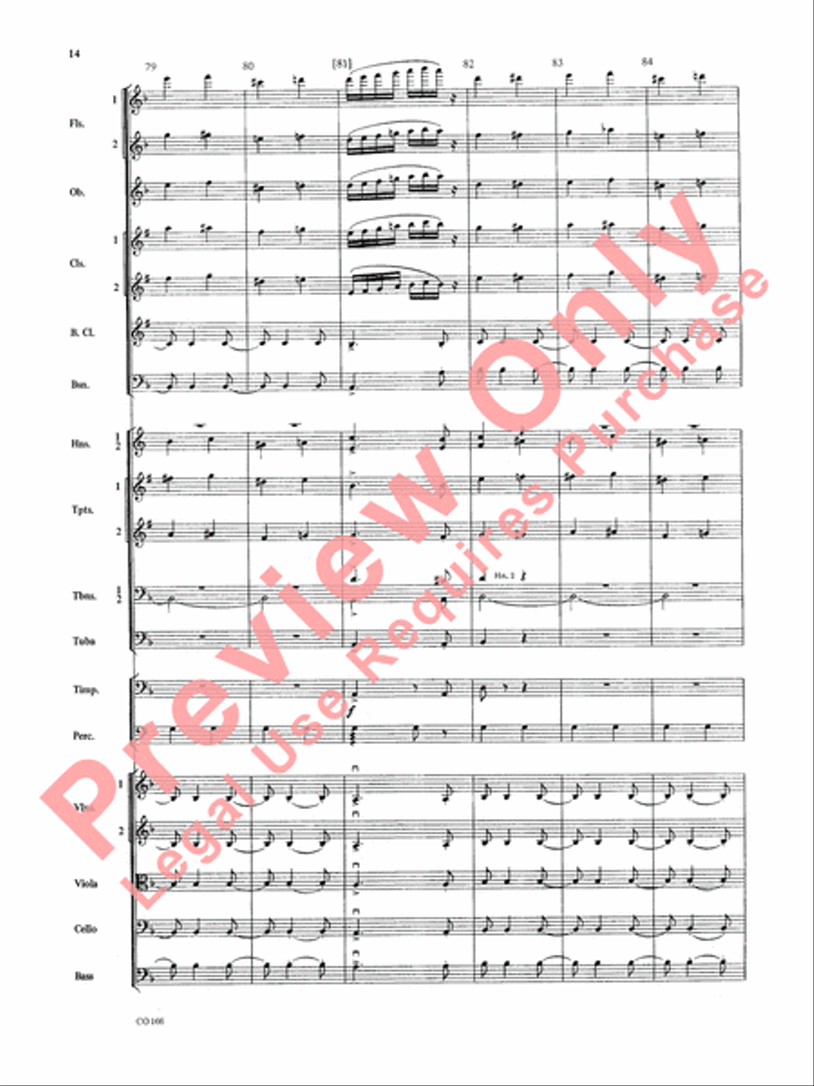 Bacchanale from Samson & Delilah (Score Only) Full Orchestra scores gallery preview page 17