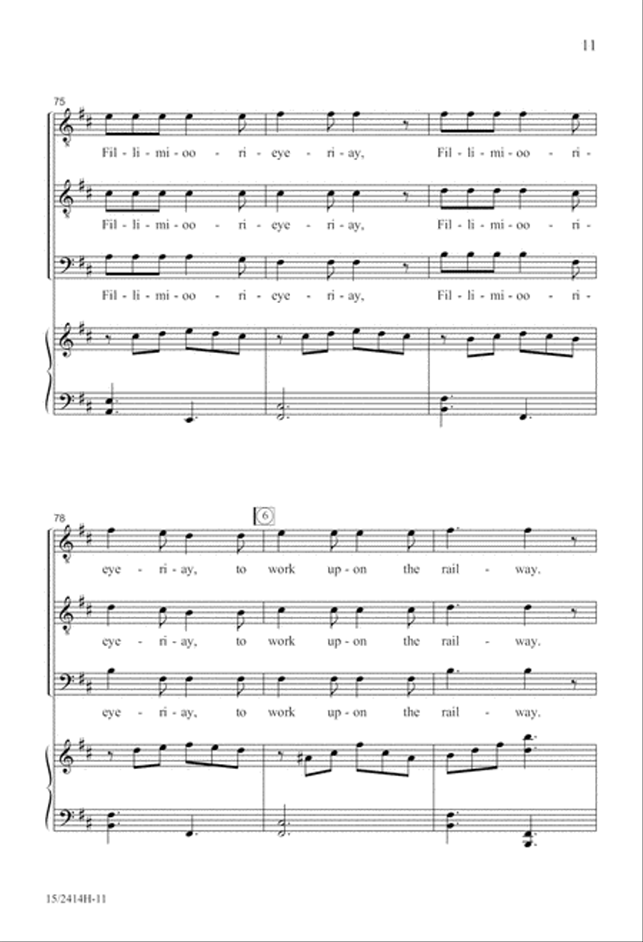 To Work Upon the Railway (Fil-li-mi-oo-ri-ay) TTB scores gallery preview page 12