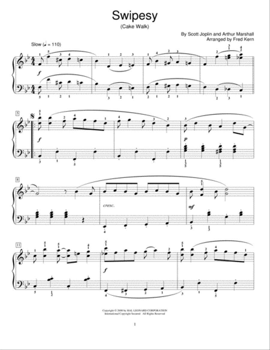 Swipesy Piano Method scores gallery preview page 1