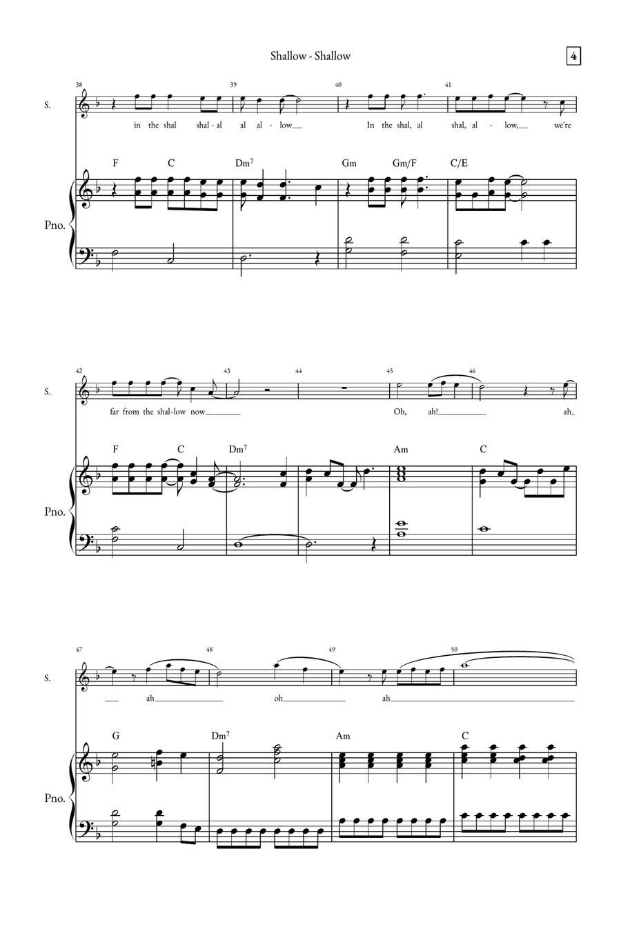Shallow A Cappella scores gallery preview page 4