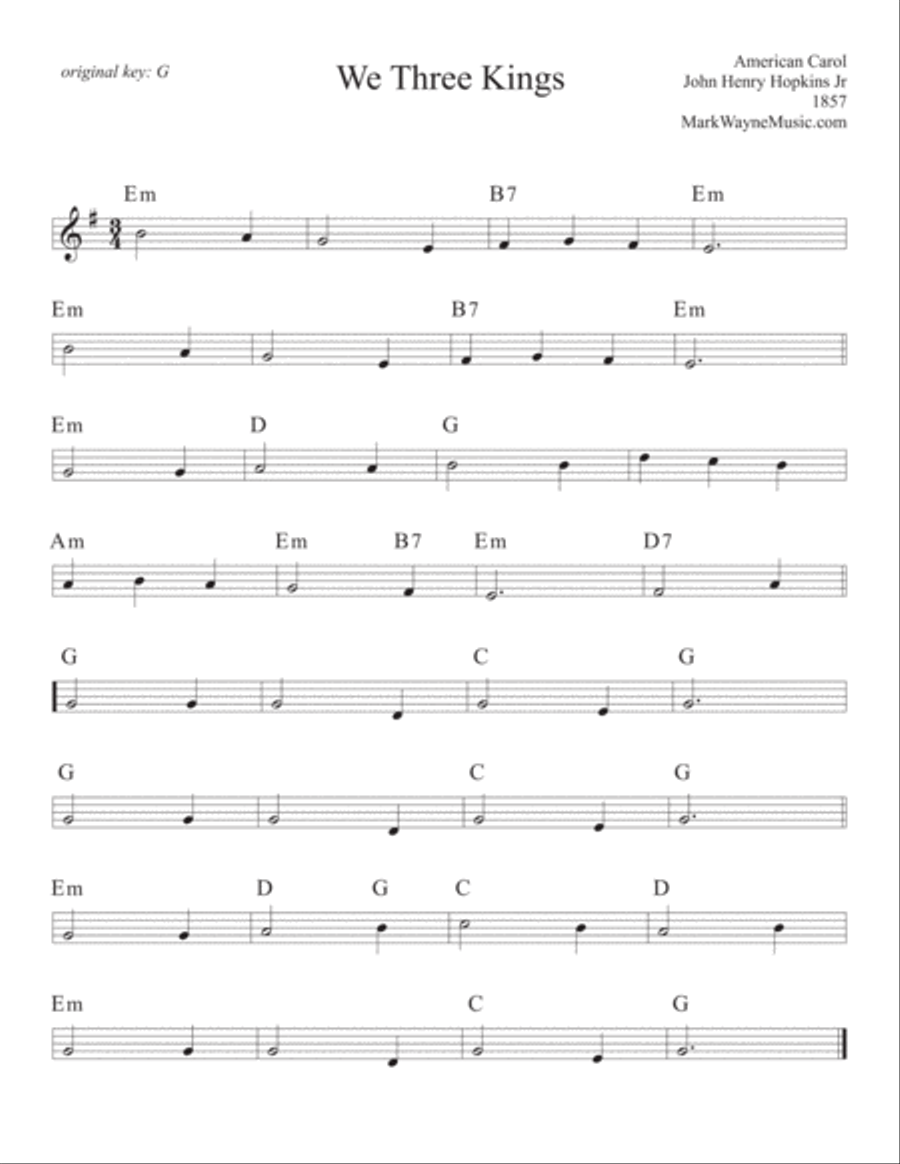 We Three Kings Piano scores gallery preview page 2