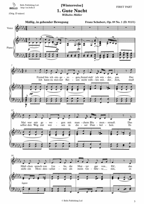 Gute Nacht, Op. 89 No. 1 (B-flat minor)