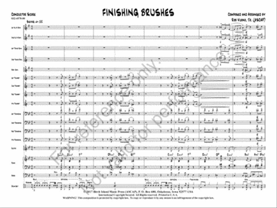 Finishing Brushes Jazz Ensemble scores gallery preview page 3