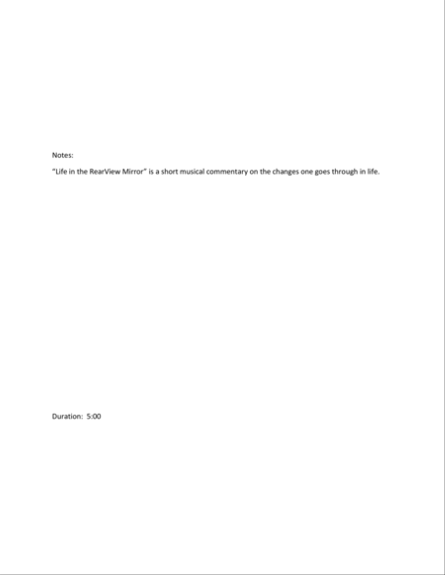 Life in the Rear View Mirror Clarinet scores gallery preview page 3