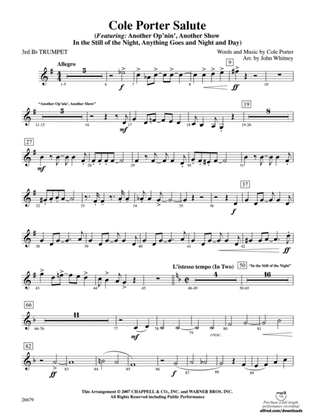 Cole Porter Salute: 3rd B-flat Trumpet