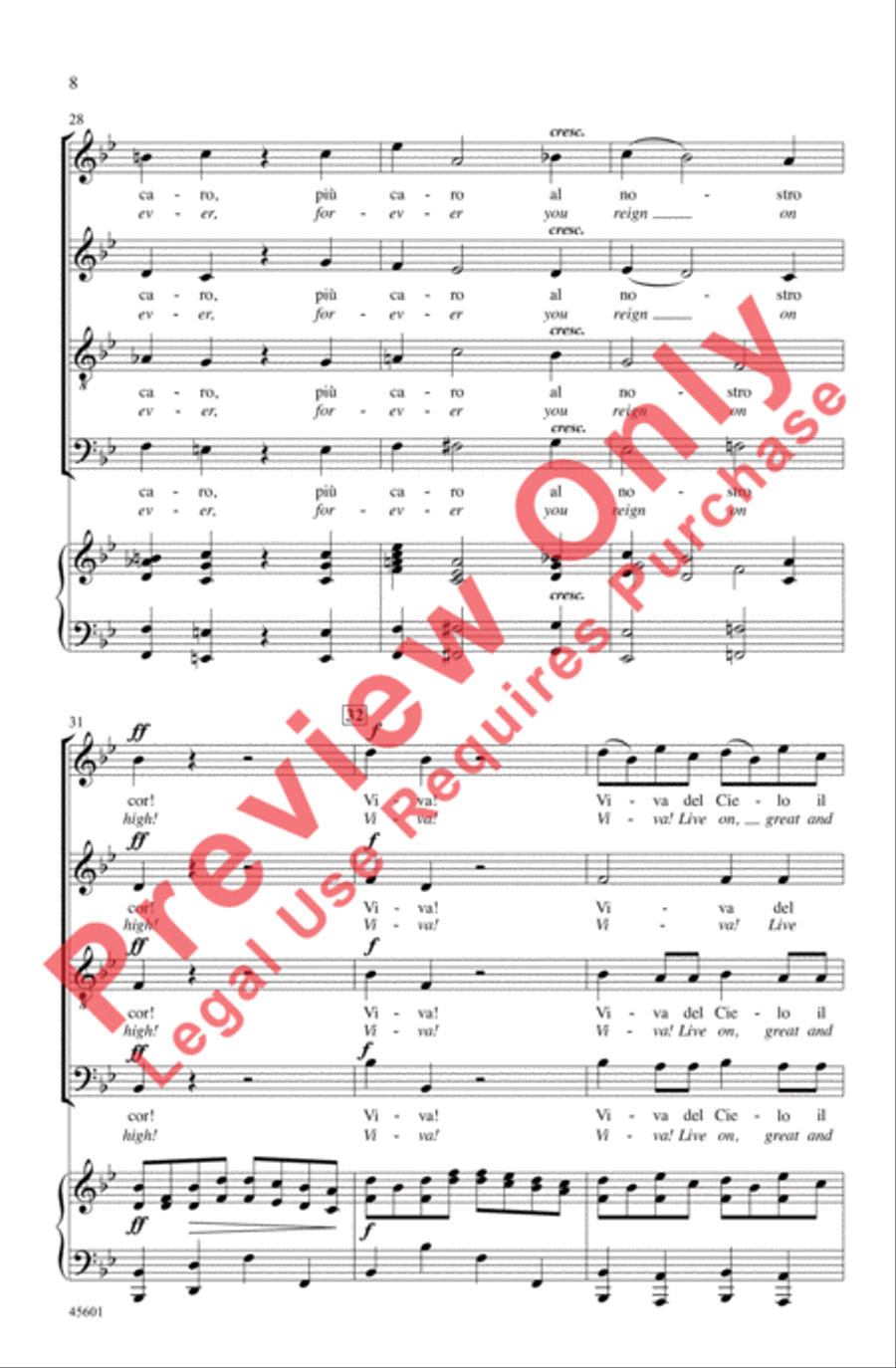 Viva! 4-Part scores gallery preview page 8