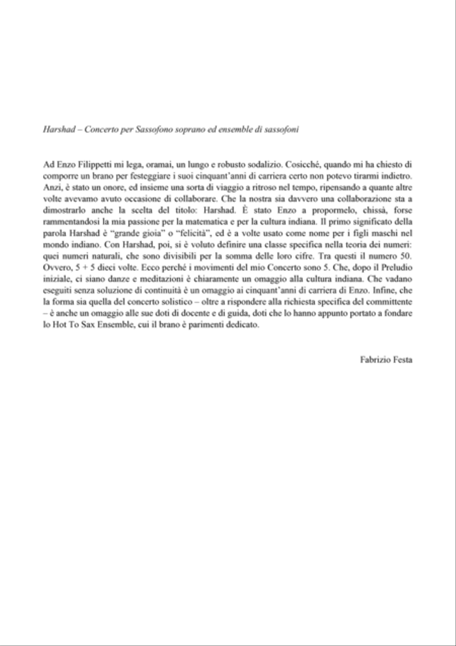 Fabrizio Festa: HARSHAD (ES-22-074) - Score Only Woodwind Ensemble scores gallery preview page 4