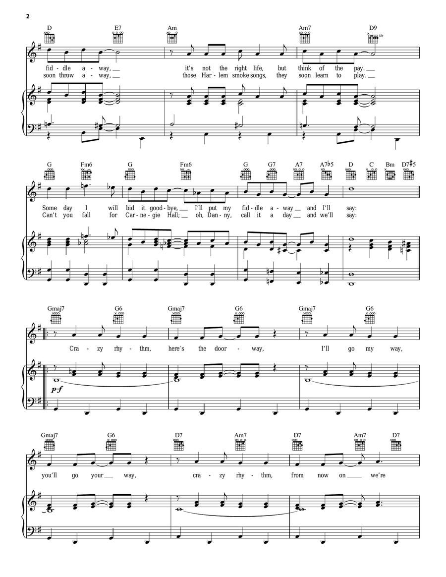Crazy Rhythm Crazy Rhythm Piano, Vocal, Guitar scores gallery preview page 2