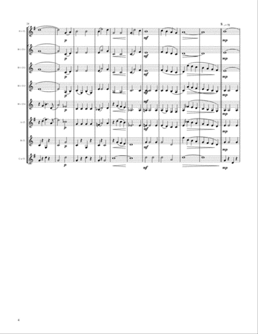 White Christmas Woodwind Quartet scores gallery preview page 4