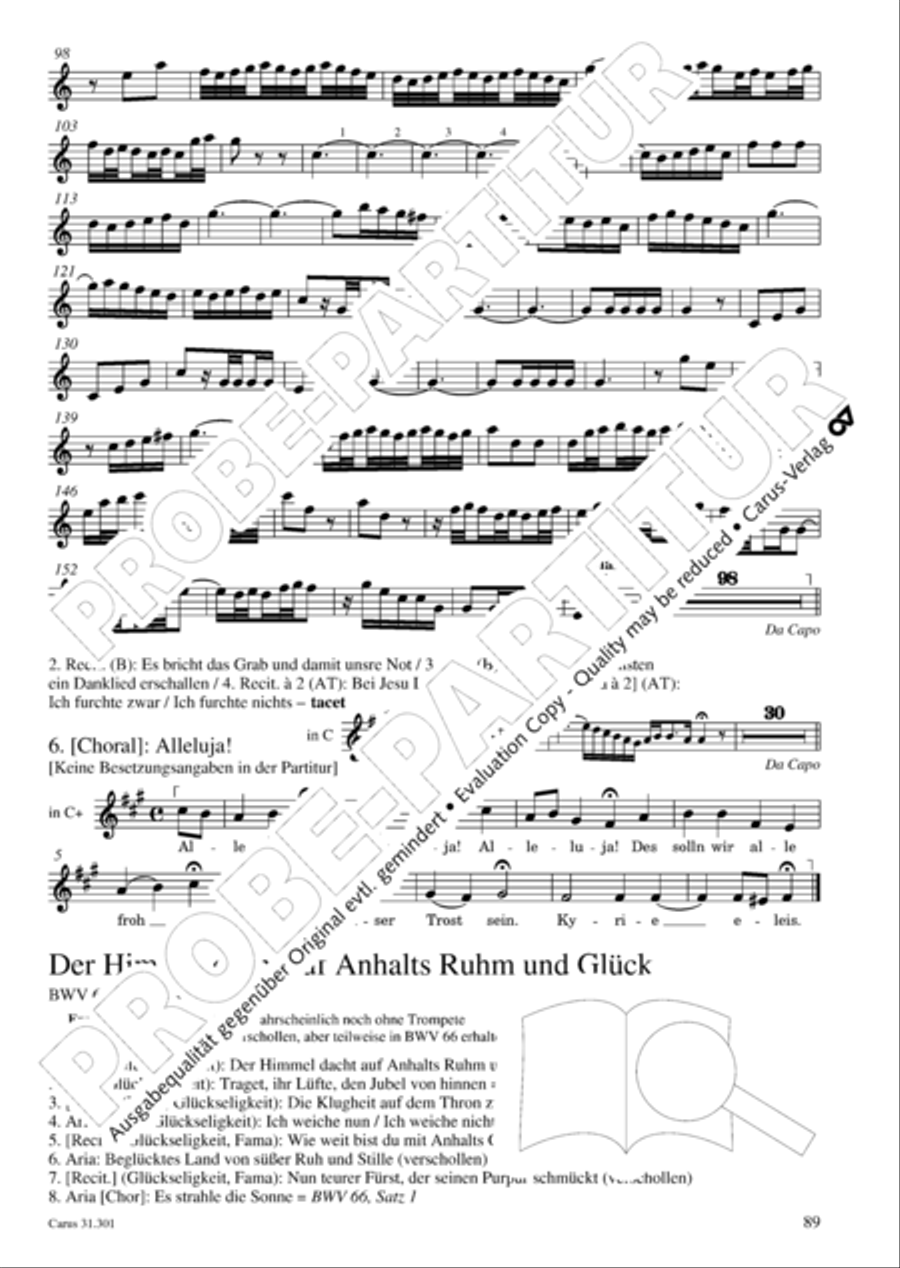 Bach for Brass 1: Cantatas I Voice scores gallery preview page 98