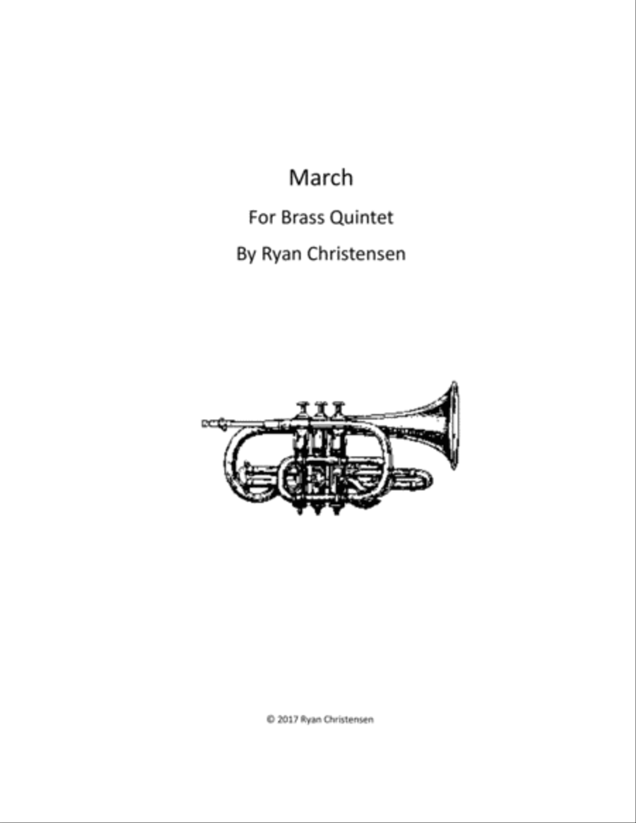 March for Brass Quintet Brass Quintet scores gallery preview page 1