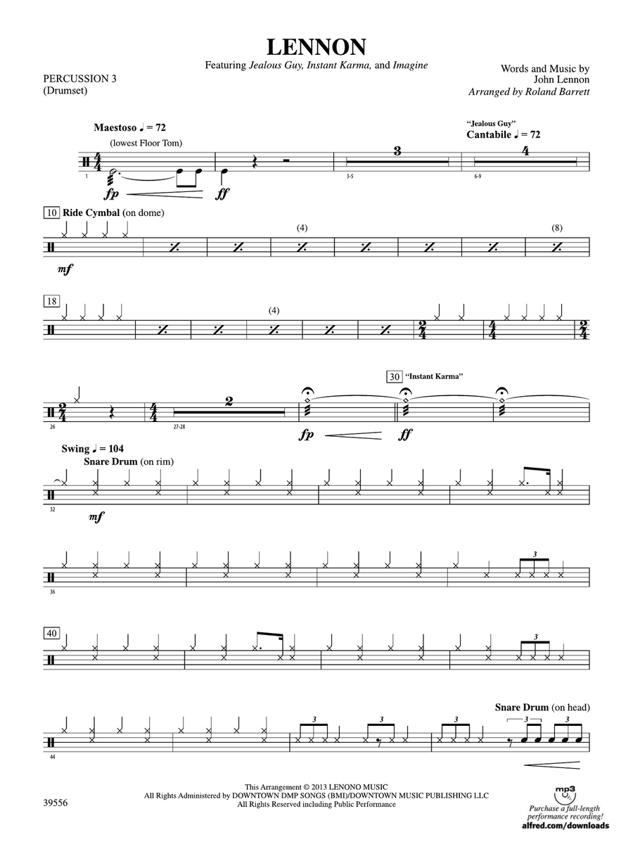 Lennon: 3rd Percussion