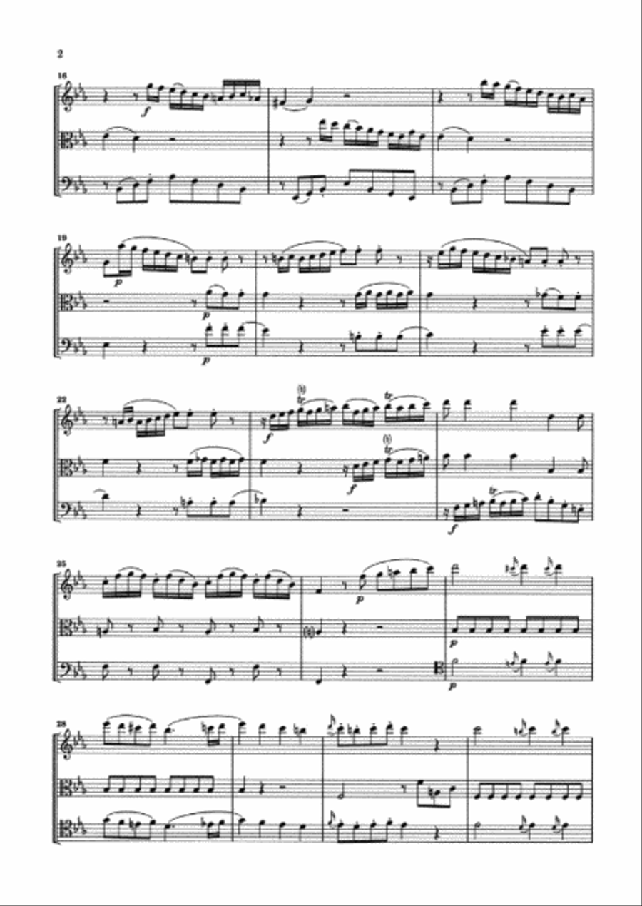 String Trio E Flat Major K.563 String Trio scores gallery preview page 3
