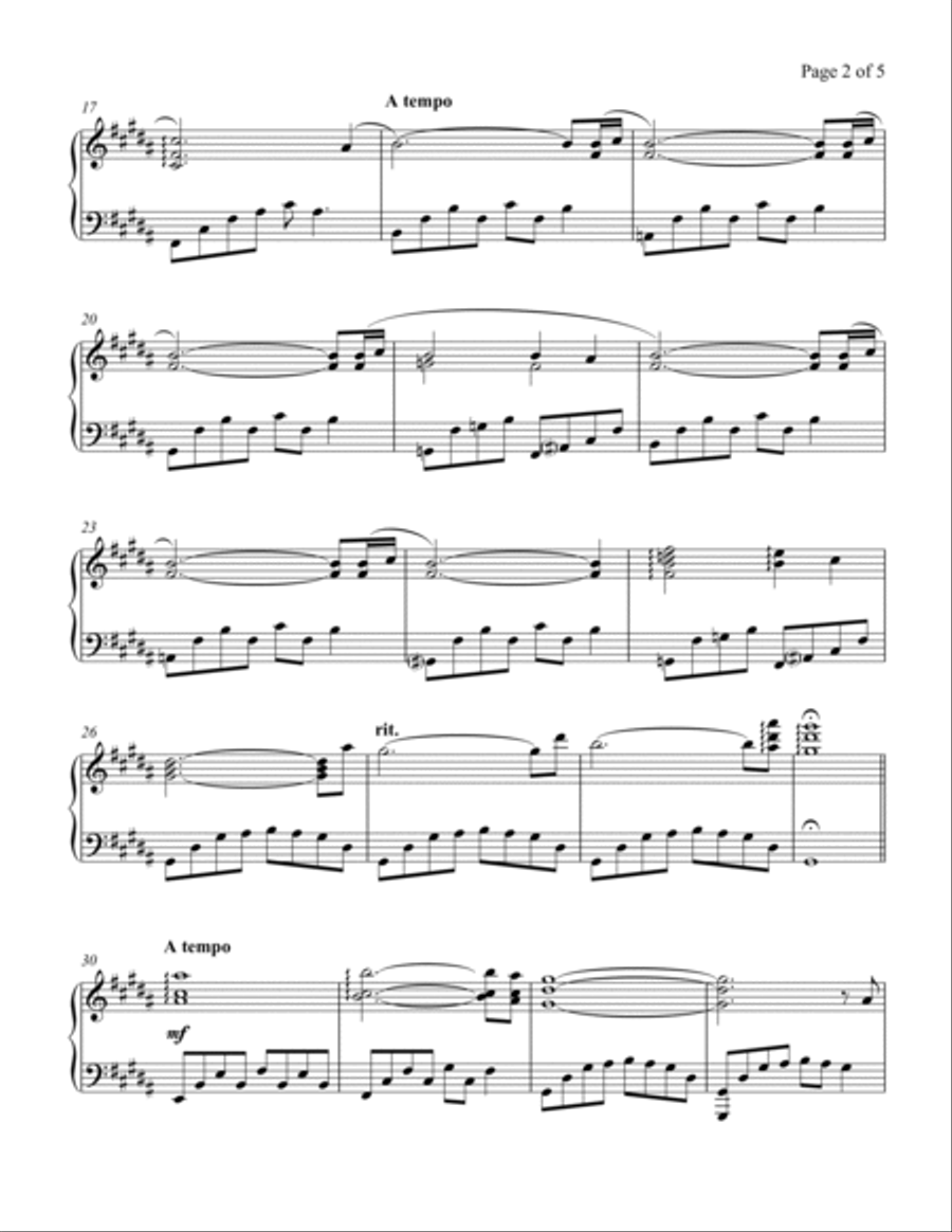 Forever More - by Joe Bongiorno Piano Solo scores gallery preview page 2