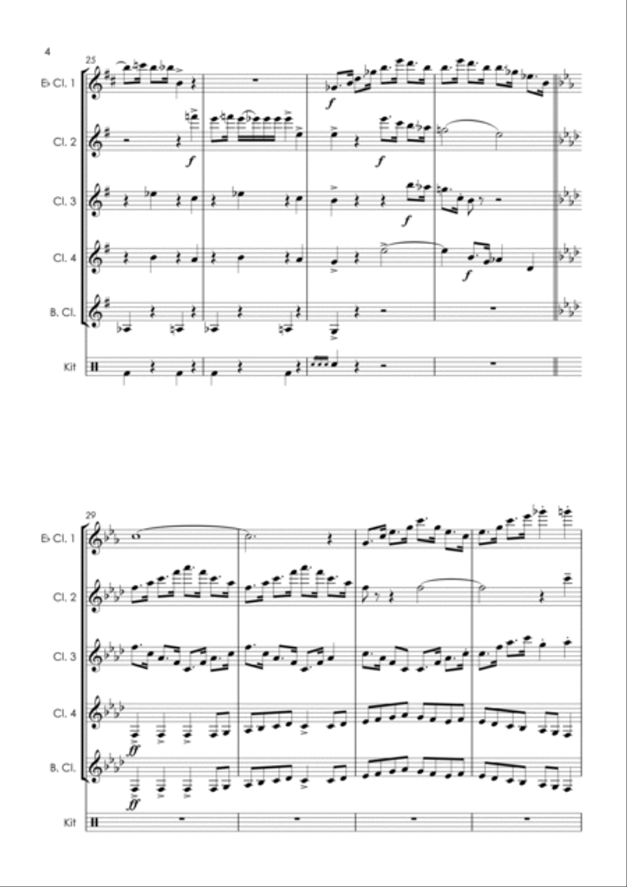 Dance Of The Knights Clarinet Quintet scores gallery preview page 6