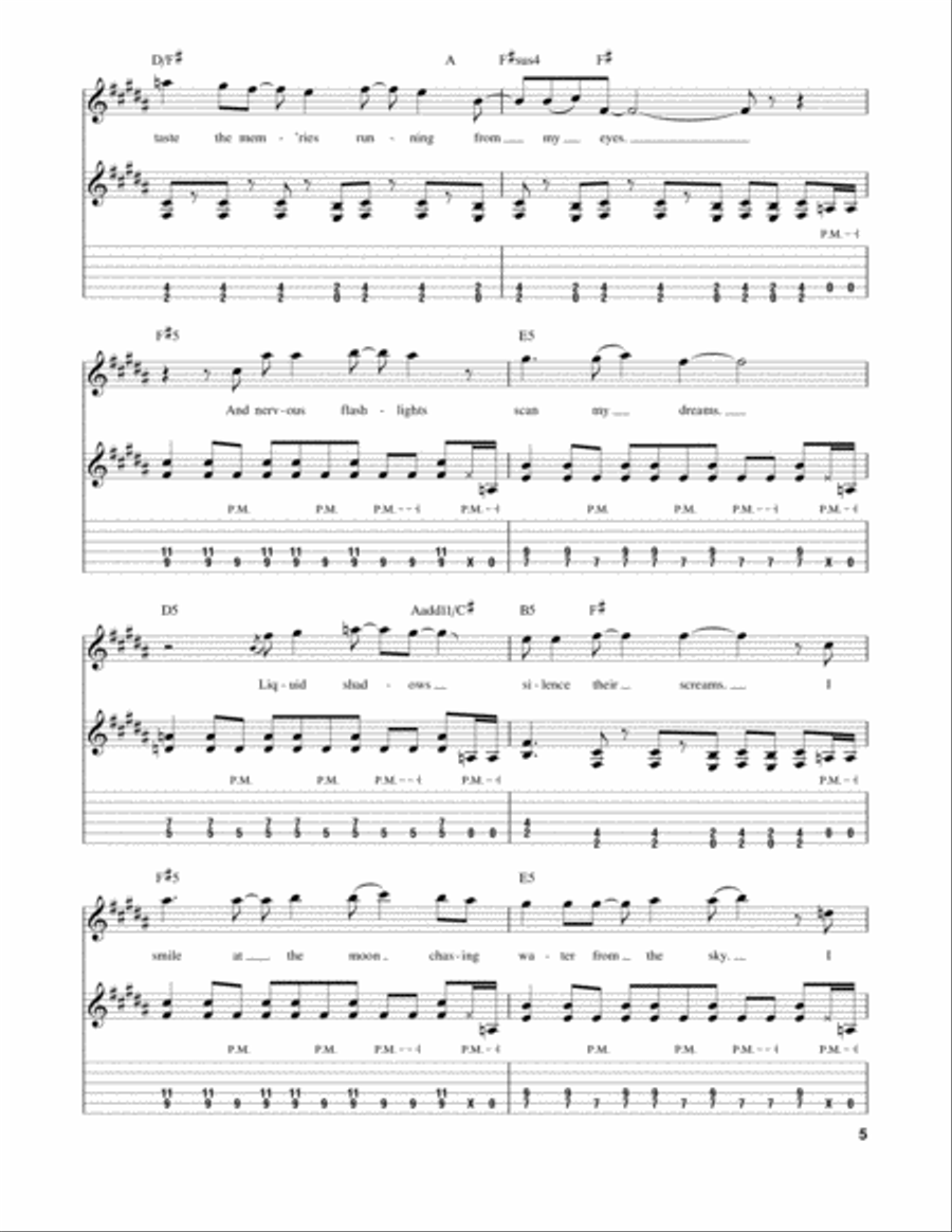 Under A Glass Moon Under A Glass Moon Electric Guitar scores gallery preview page 5