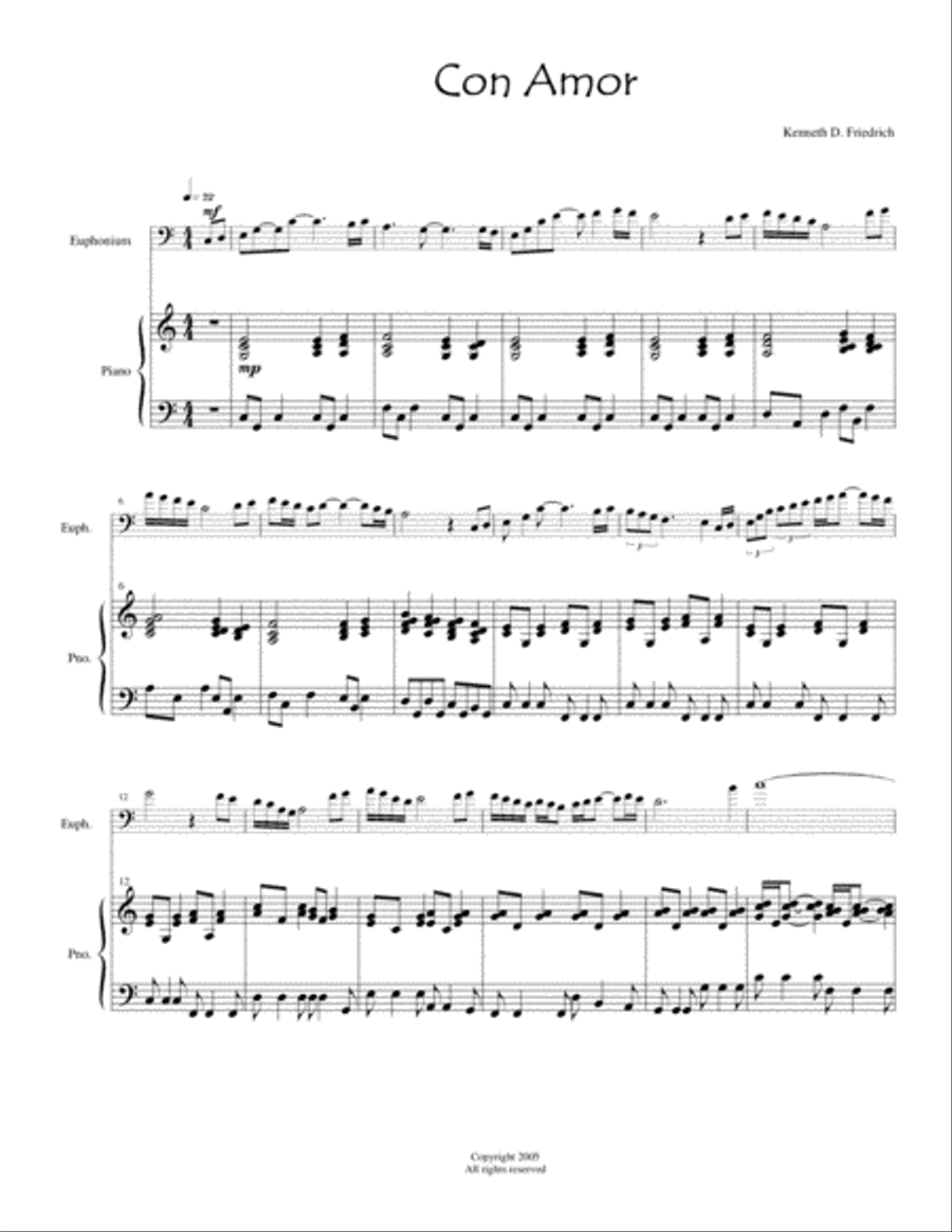 Con Amor Euphonium scores gallery preview page 1