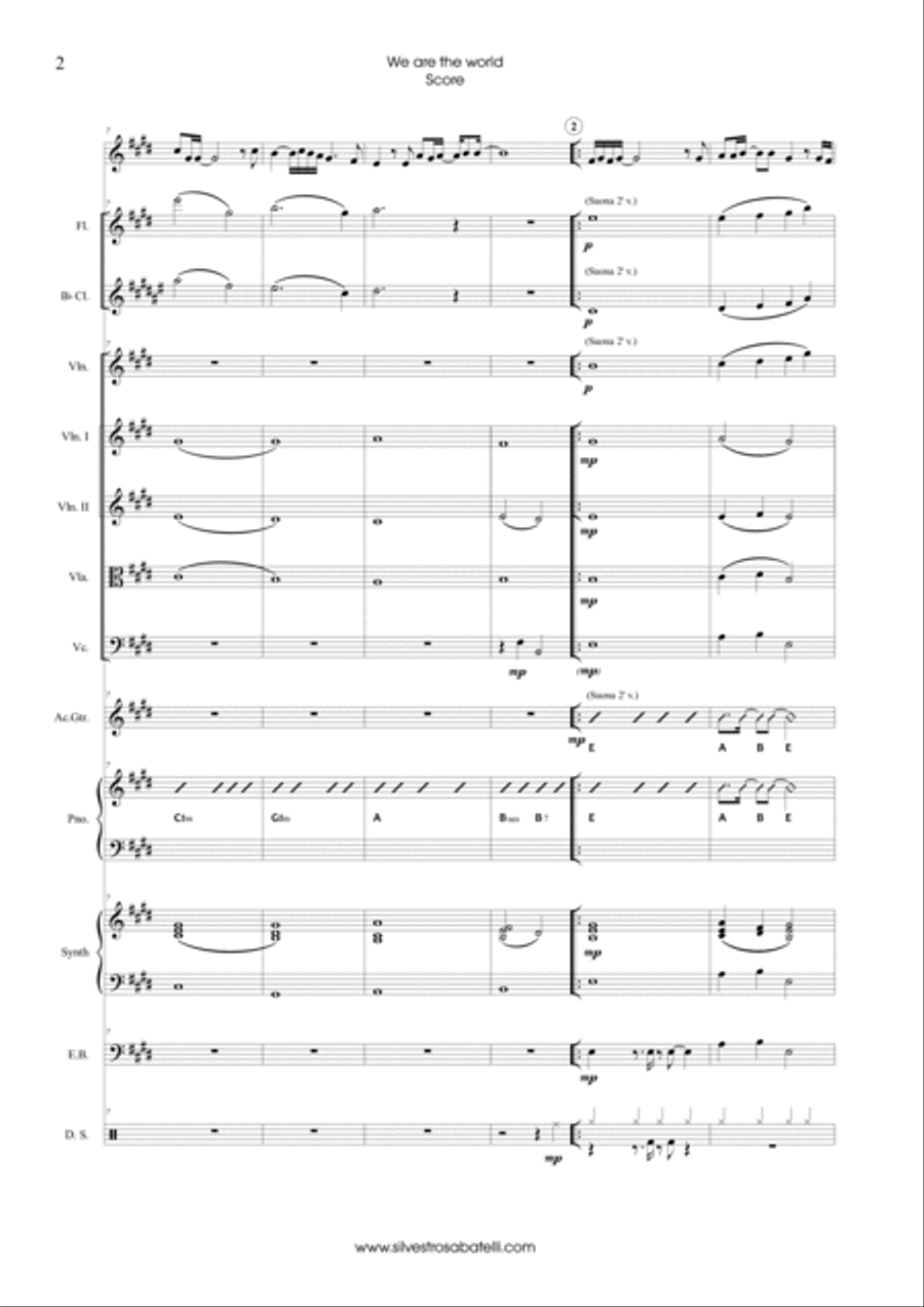 We Are The World We Are The World Chamber Orchestra scores gallery preview page 3