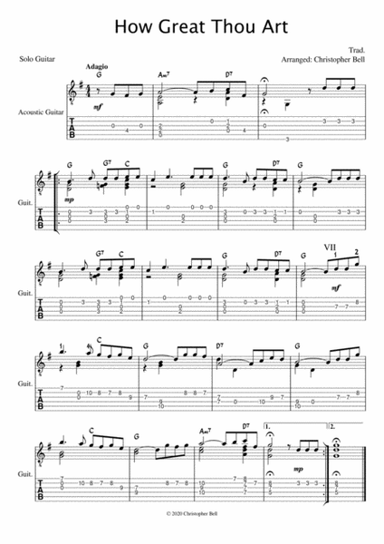 How Great Thou Art - Chord Melody image number null