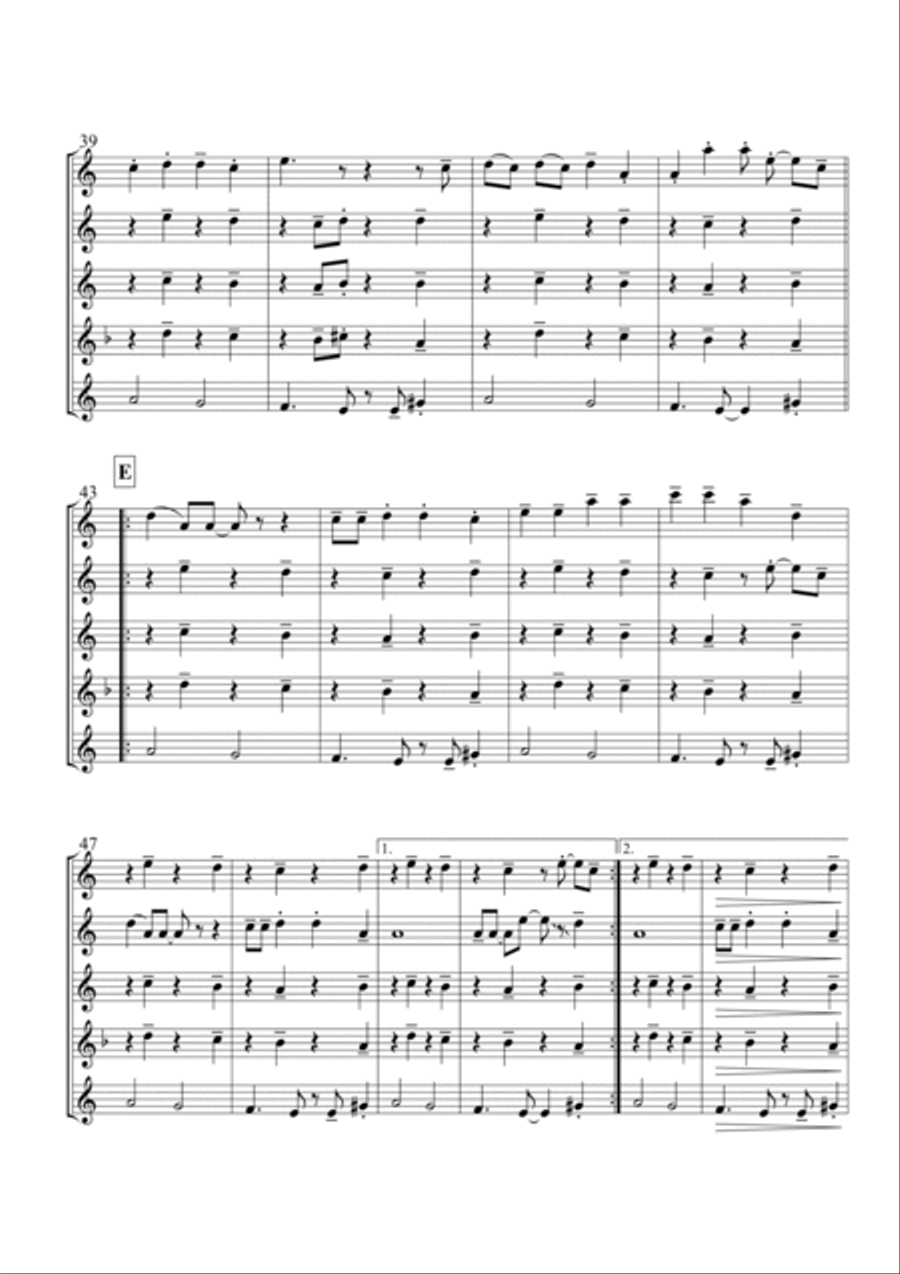 Hit The Road Jack Hit The Road Jack Saxophone Quintet scores gallery preview page 5