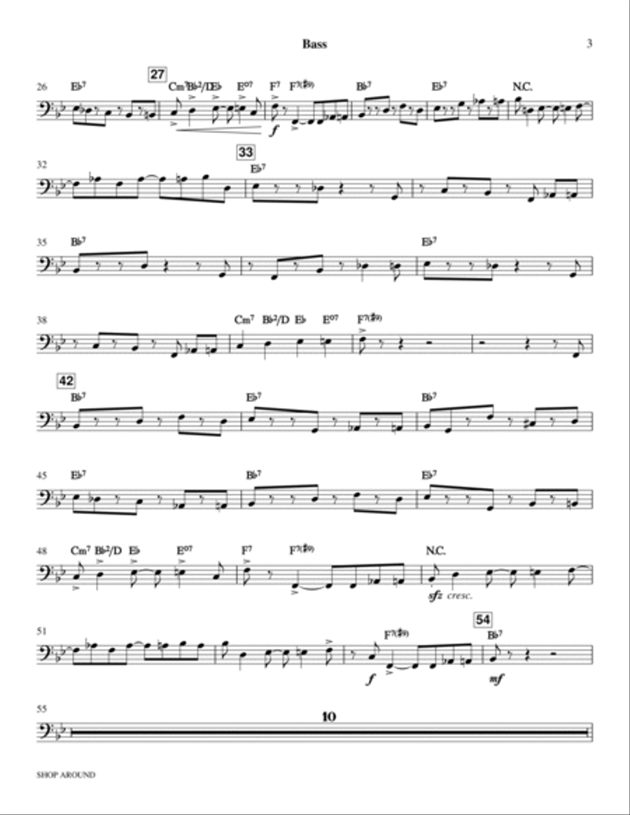 Shop Around - Bass Choir scores gallery preview page 2