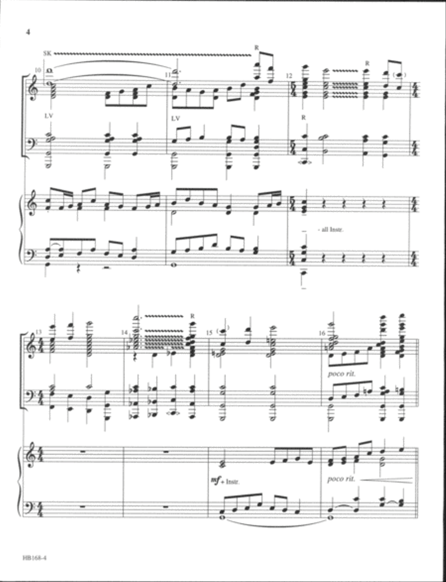 The Music of the Spheres - organ and handbell score Handbell Choir scores gallery preview page 4