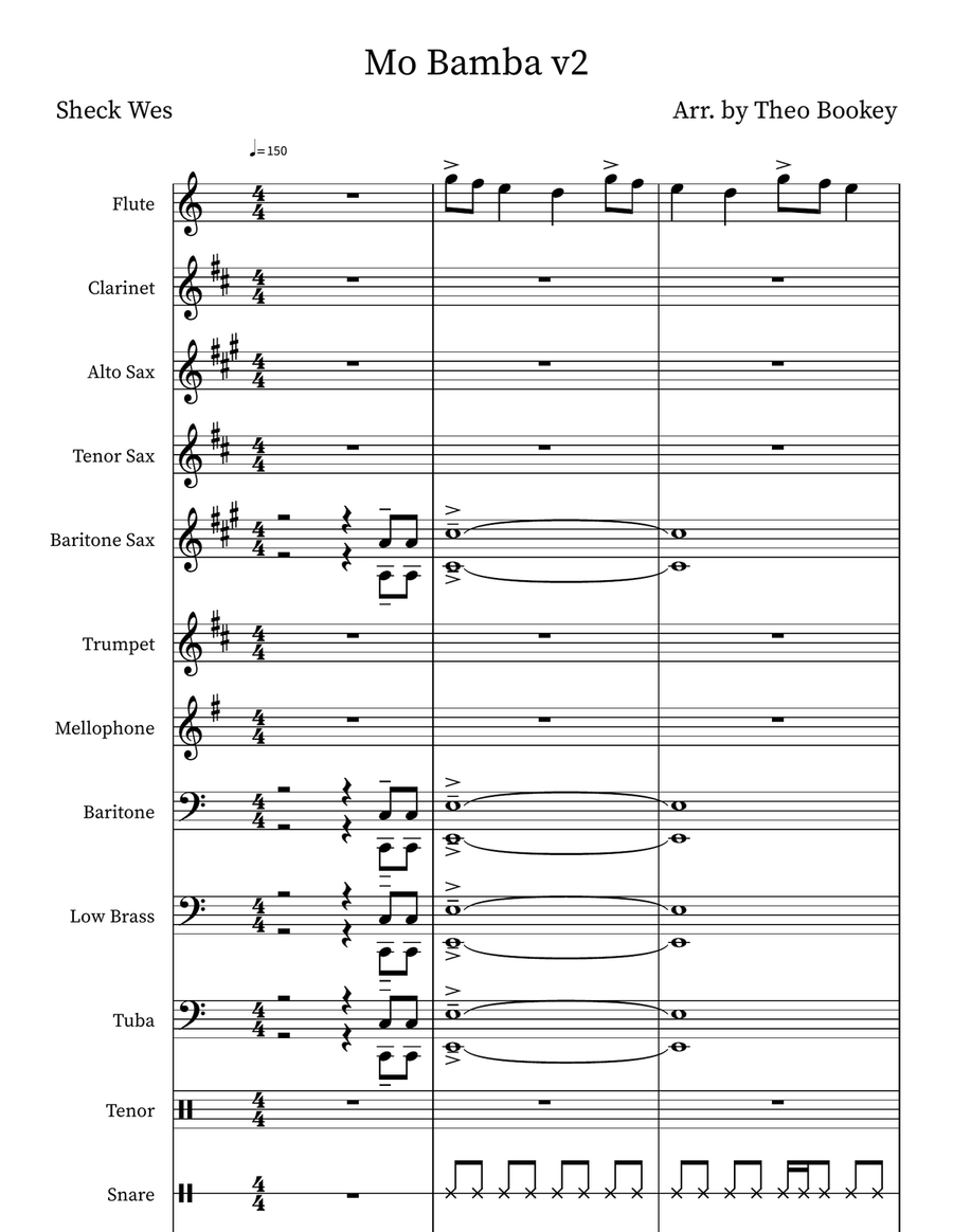 Mo Bamba Small Ensemble scores gallery preview page 1