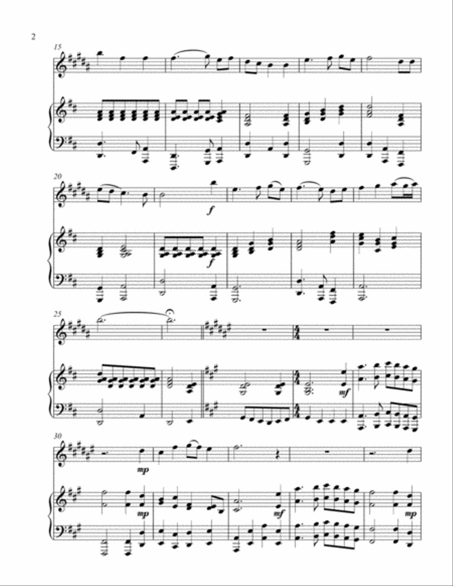 Thankful Songs of Praise (treble Eb instrument solo) Alto Saxophone scores gallery preview page 3