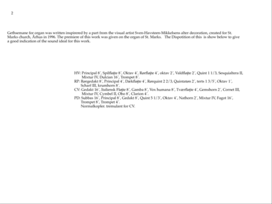 Gethsemane for organ Gethsemane for organ Organ Solo scores gallery preview page 2