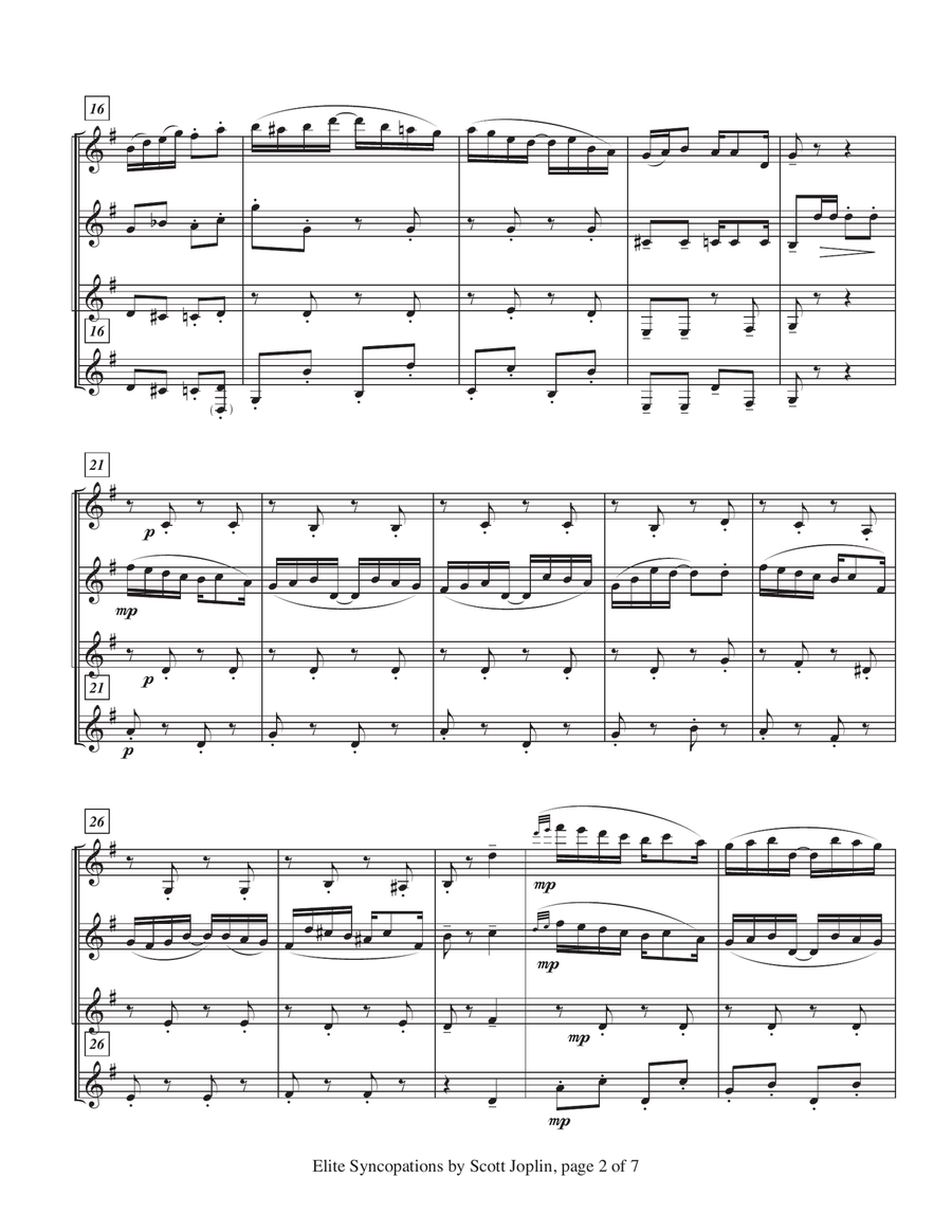 Elite Syncopations Clarinet Quartet scores gallery preview page 3