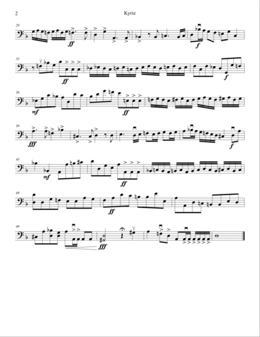 Kyrie, from Mozart's Requiem. For string orchestra. Score & parts. Chamber Music scores gallery preview page 4