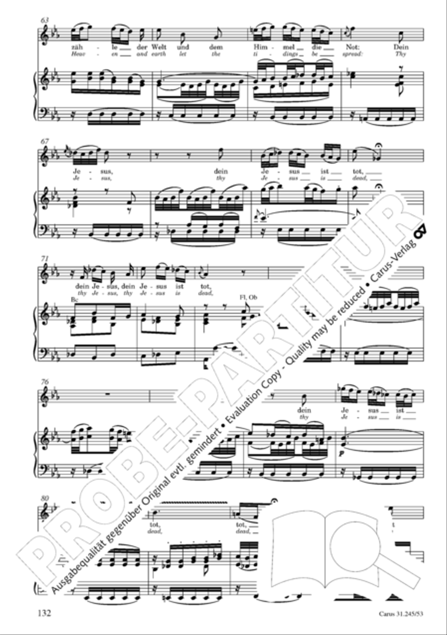 St. John Passion (Johannes-Passion) 4-Part scores gallery preview page 133