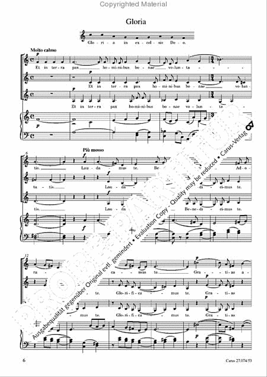 Missa secunda SSA scores gallery preview page 9