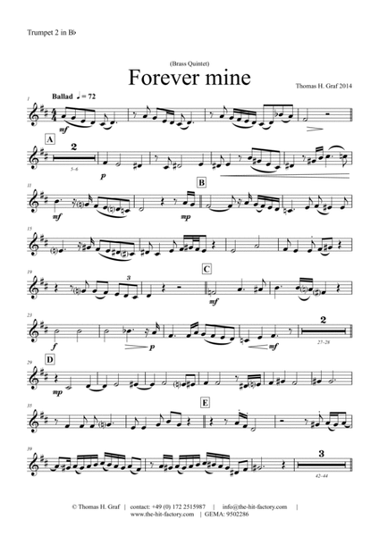 Forever Mine - Brass Quintet image number null