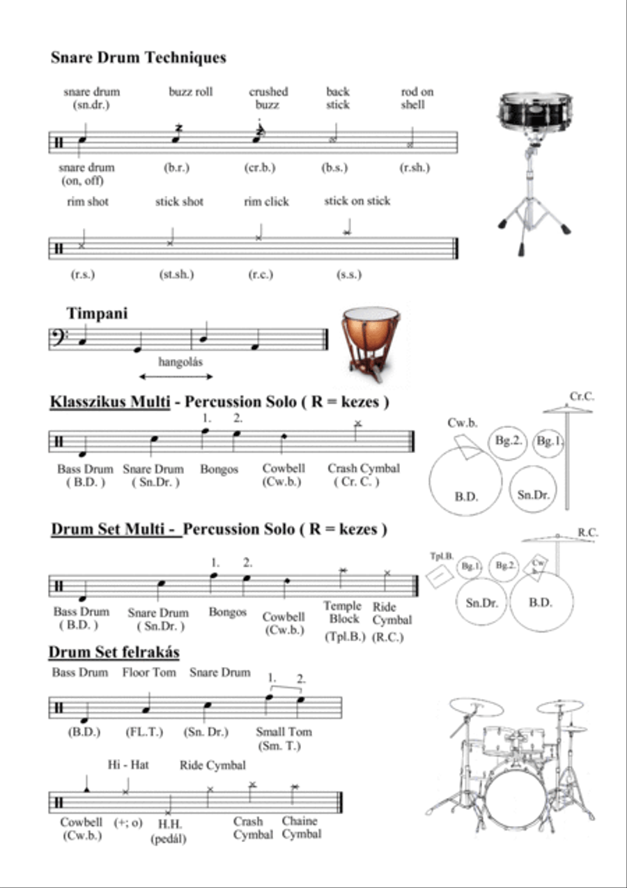 Playing Percussion Instruments in the Music School Percussion scores gallery preview page 5