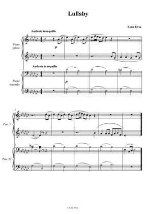 Lullaby for piano 4 hands