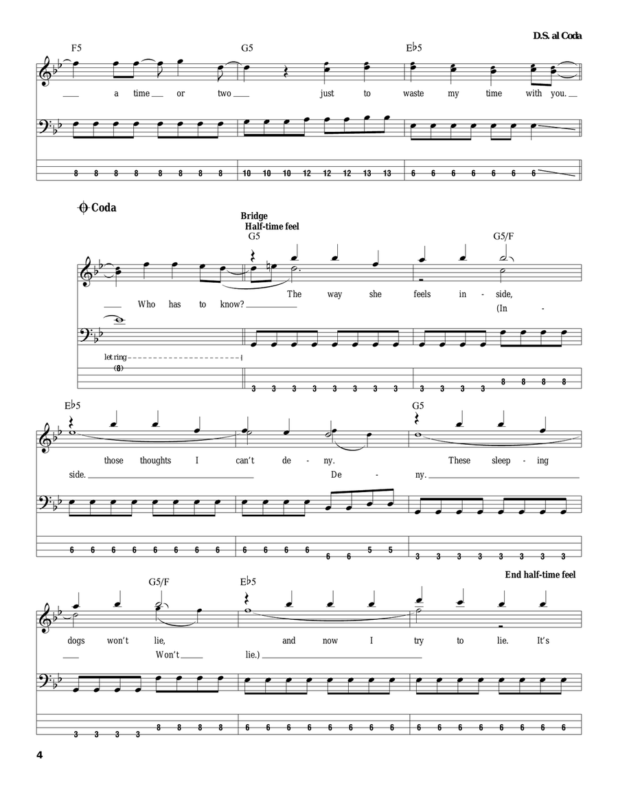 Dirty Little Secret Acoustic Guitar scores gallery preview page 4