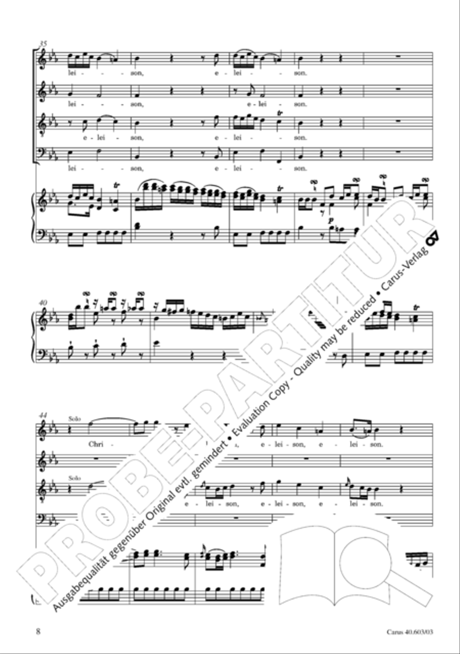 Grosse Orgelsolomesse in Es 4-Part scores gallery preview page 9