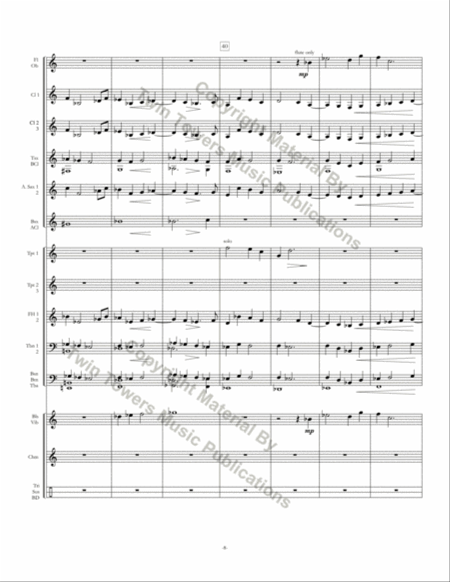 Nocturne Concert Band scores gallery preview page 9