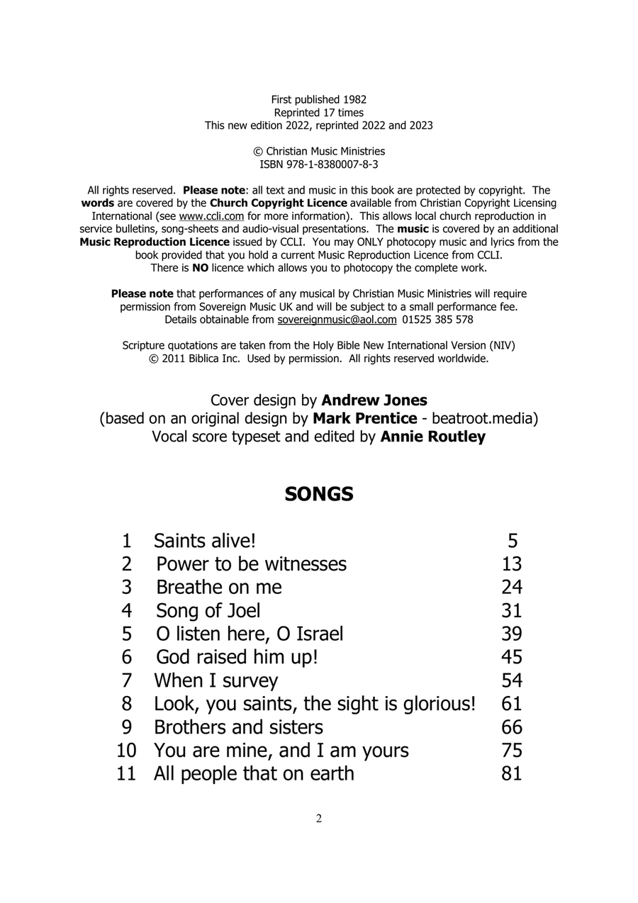 Saints Alive 40th Anniversary Edition 4-Part scores gallery preview page 3