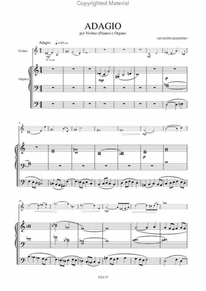 Adagio for Violin (Flute) and Organ (1990)