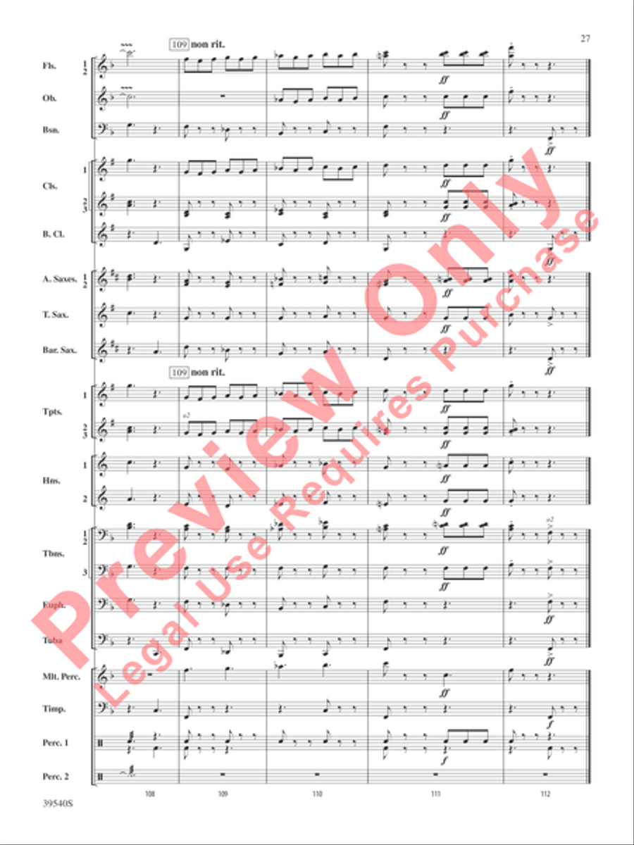 Carols from the British Isles Concert Band scores gallery preview page 28