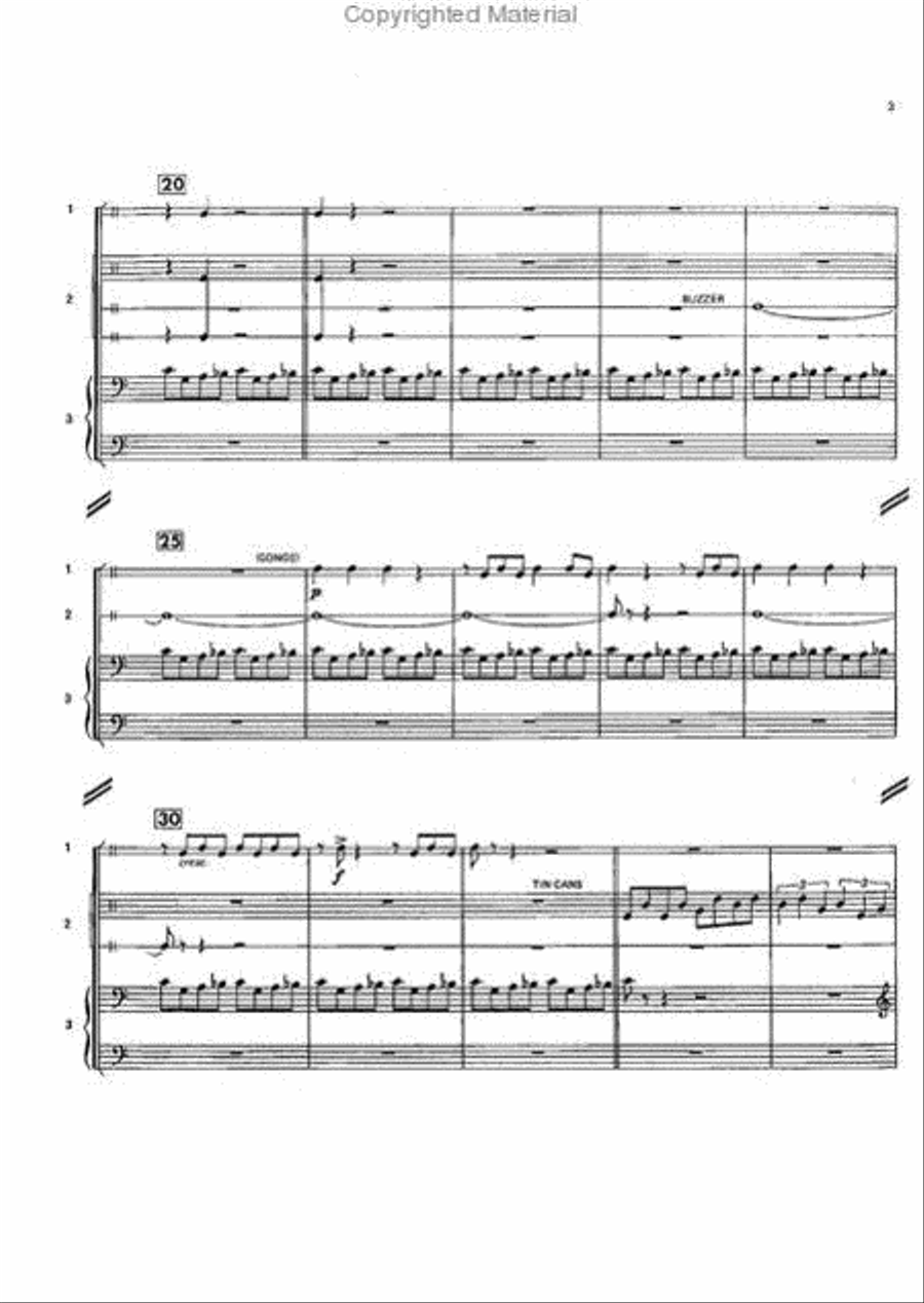 Credo in US for Percussion Quartet (Including Piano and Radio or Phonograph) (Score)