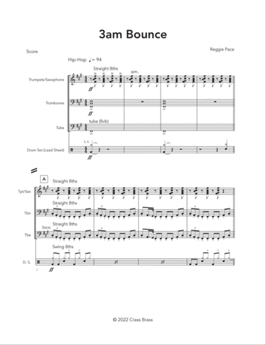 3am Bounce - Score Only 3am Bounce - Score Only Large Ensemble scores gallery preview page 2