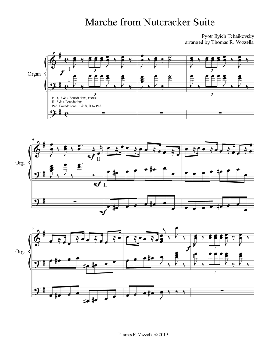 March from The Nutcracker Suite (Organ Solo) Organ Solo scores gallery preview page 2